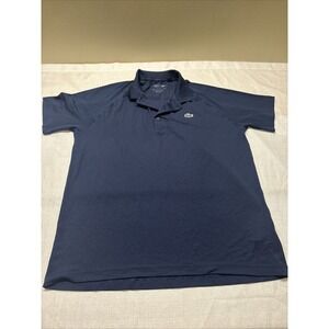 Lacoste Men's Ultra Dry Sport Polo Shirt in Navy Blue Size XL